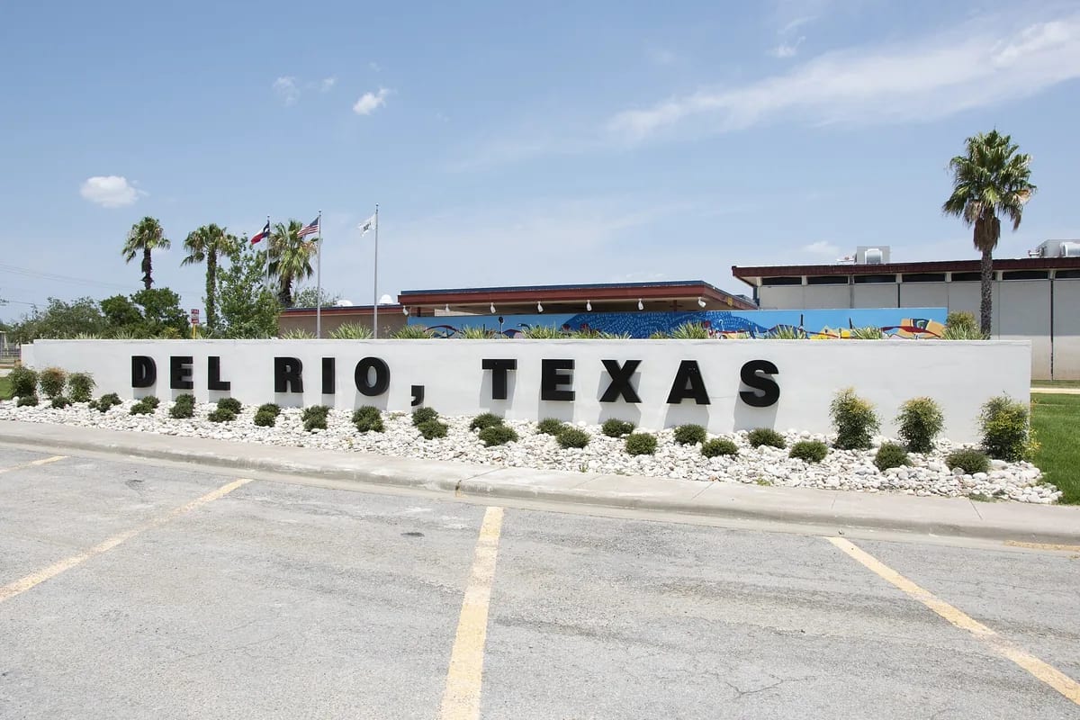 Civic Center building in Del Rio, Texas, USA