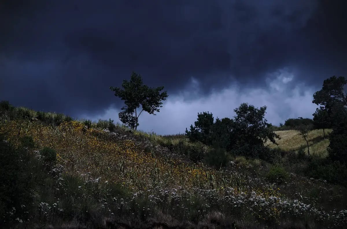 Storm clouds gathering over the Guatemalan highlands