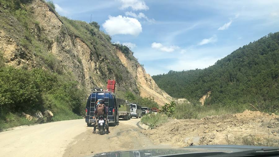 La Carretera Panamericana entre Quetzaltenango y Huehuetenango