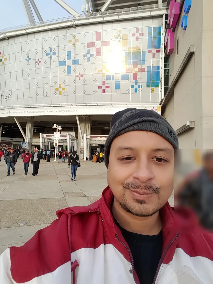 Estuardo Enriquez outside FedExField in Landover, Maryland