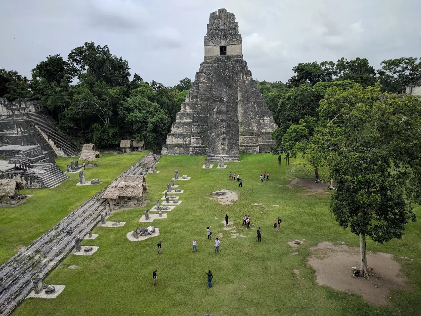 Temple I rising over the Great Plaza at Tikal